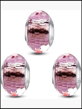 Cubic Zirconia Charm Beads for Bracelet Making DIY Jewelry Gifts